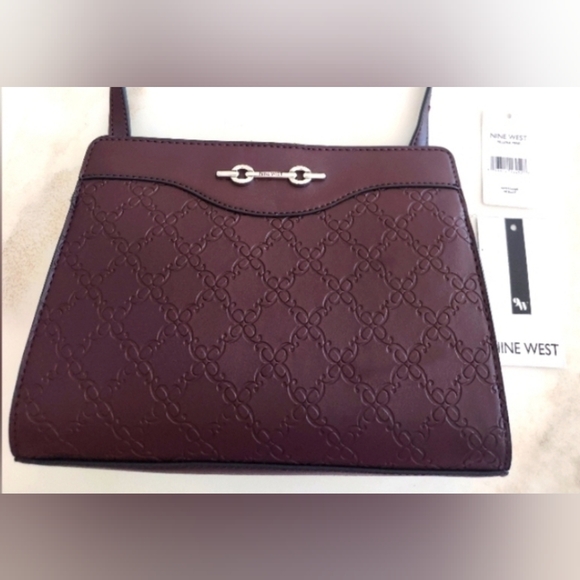 Nine West Handbags - Nine West Ellena Mini Crossbody In Merlot Color.
